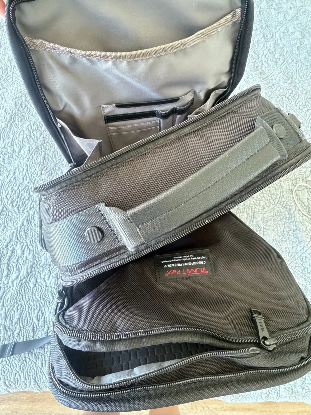 Tumi Black Backpack - Multiple Compartments